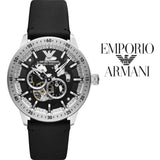  Shop Authentic Emporio Armani Renato Chronograph Automatic Black Dial Black Leather Strap Watch For Men - AR60051 - Luxxuri