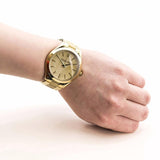  Shop Authentic Michael Kors Slim Runway Gold Dial Two Tone Gold Strap Watch for Women - MK4285 - Luxxuri