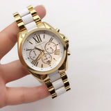  Shop Authentic Michael Kors Bradshaw Chronograph White Dial Two Tone Steel Strap Watch For Women - MK5743 - Luxxuri