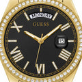  Shop Authentic Guess Luna Diamonds Black Dial Gold Steel Strap Watch for Women - GW0307L2 - Luxxuri