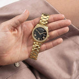  Shop Authentic Guess Luna Diamonds Black Dial Gold Steel Strap Watch for Women - GW0307L2 - Luxxuri