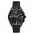  Shop Authentic Emporio Armani Claudio Chronograph Black Dial Black Leather Strap Watch For Men - AR11483 - Luxxuri