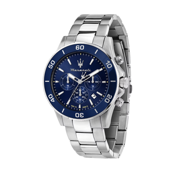  Shop Authentic Maserati Competizione Chronograph Blue Dial Silver Steel Strap Watch For Men - R8873600002 - Luxxuri