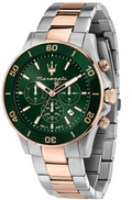  Shop Authentic Maserati Competizione Chronograph Green Dial Two Tone Steel Strap Watch For Men - R8873600004 - Luxxuri
