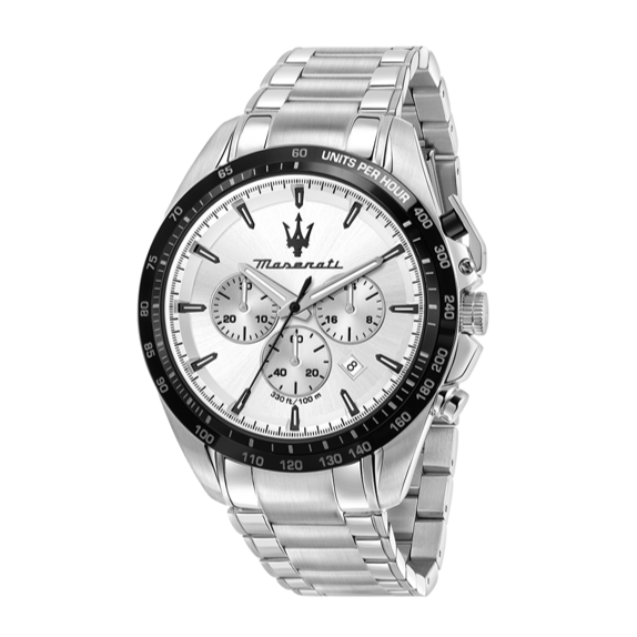  Shop Authentic Maserati Traguardo Chronograph Silver Dial Silver Steel Strap Watch For Men - R8873612049 - Luxxuri