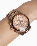  Shop Authentic Michael Kors Runway Chronograph Rose Gold Dial Rose Gold Steel Strap Watch for Men - MK8096 - Luxxuri