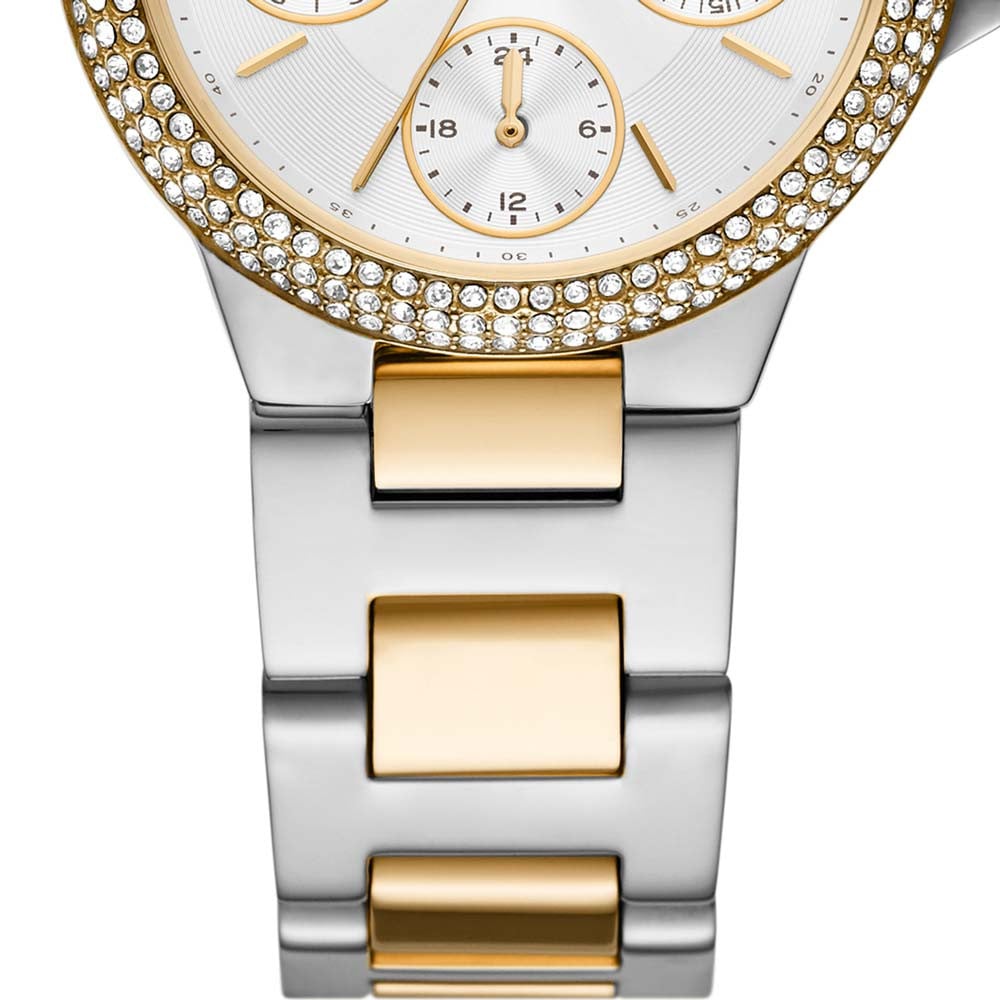  Shop Authentic Michael Kors Camille Multifunction Silver Dial Two Tone Steel Strap Watch For Women - MK6982 - Luxxuri