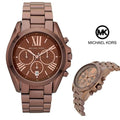  Shop Authentic Michael Kors Bradshaw Chronograph Brown Dial Brown Steel Strap Watch For Women - MK6247 - Luxxuri