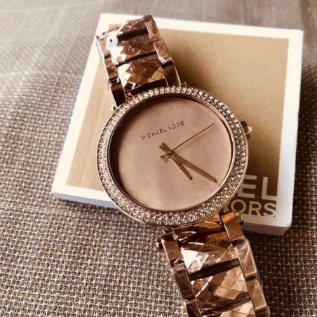  Shop Authentic Michael Kors Parker Rose Gold Dial with Diamonds Rose Gold Steel Strap Watch for Women - MK6426 - Luxxuri