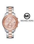  Shop Authentic Michael Kors Blair Quartz Analog Rose Gold Dial Two Tone Steel Strap Watch For Women - MK6498 - Luxxuri