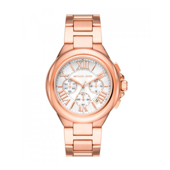  Shop Authentic Michael Kors Camille Chronograph White Dial Rose Gold Steel Strap Watch For Women - MK7271 - Luxxuri