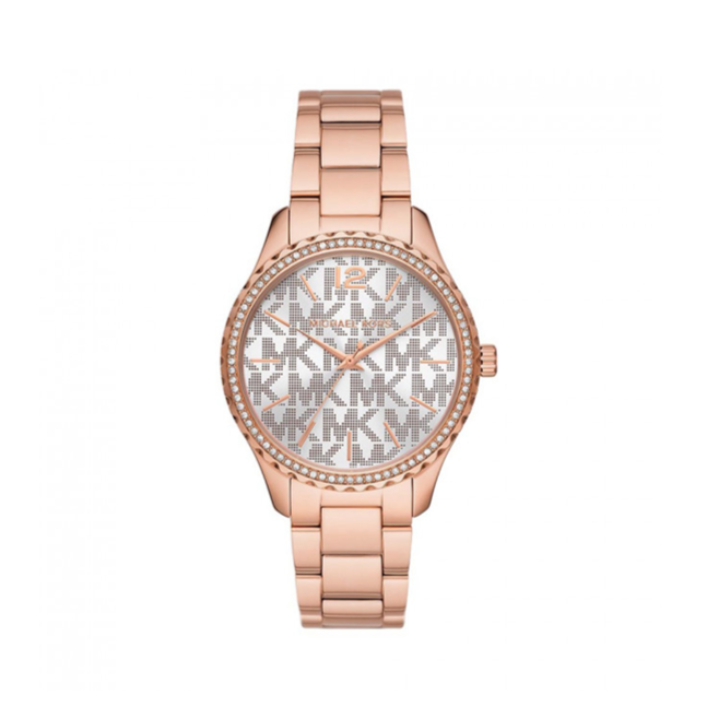  Shop Authentic Michael Kors Layton Three Hand Silver Dial Rose Gold Steel Strap Watch For Women - MK7297 - Luxxuri