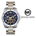  Shop Authentic Michael Kors Brecken Chronograph Blue Dial Two Tone Steel Strap Watch For Men - MK8437 - Luxxuri