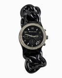  Shop Authentic Michael Kors Ceramic Black Dial Black Steel Strap Watch for Women - MK5388 - Luxxuri