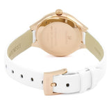  Shop Authentic Swarovski Lovely Crystals Mother of Pearl Dial White Leather Strap Watch for Women - 5242904 - Luxxuri