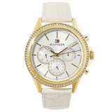  Shop Authentic Tommy Hilfiger Ari Diamonds White Dial Cream Leather Strap Watch for Women - 1781982 - Luxxuri