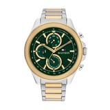  Shop Authentic Tommy Hilfiger Clark Chronograph Blue Dial Two Tone Steel Strap Watch For Men - 1792079 - Luxxuri