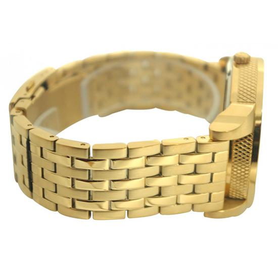  Shop Authentic Diesel Mini Daddy Gold Dial Gold Steel Strap Watch For Men - DZ7306 - Luxxuri