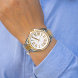  Shop Authentic Michael Kors Kacie Three Hand Silver Dial Two Tone Steel Strap Watch for Women - MK6931 - Luxxuri