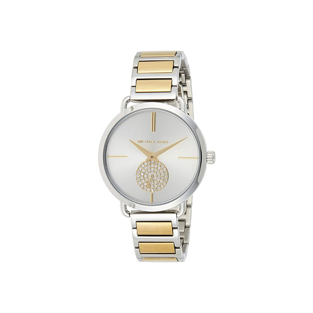  Shop Authentic Michael Kors Silver Dial Two Tone Steel Strap Watch for Women - MK3679 - Luxxuri