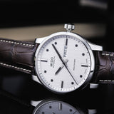  Shop Authentic Mido Multifort Automatic Silver Dial Black Leather Strap Watch For Men - M005.430.16.031.80 - Luxxuri