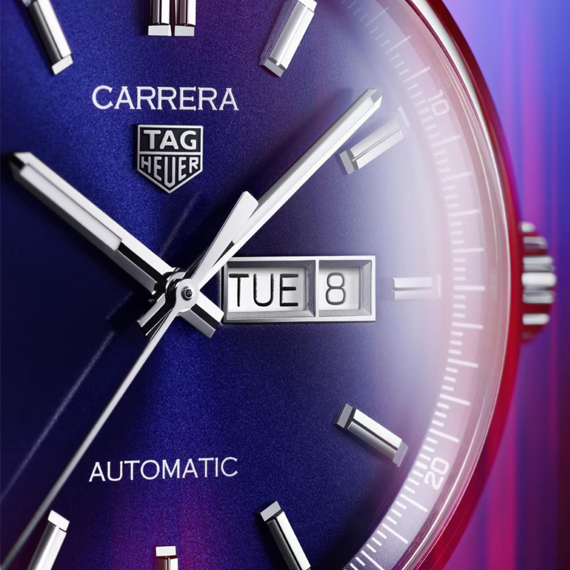  Shop Authentic Tag Heuer Carrera Day Date Blue Dial Silver Steel Strap Watch for Women - WBN2012.BA0640 - Luxxuri
