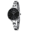  Shop Authentic Calvin Klein Graphic Black Dial Silver Steel Strap Watch for Women - K7E23141 - Luxxuri