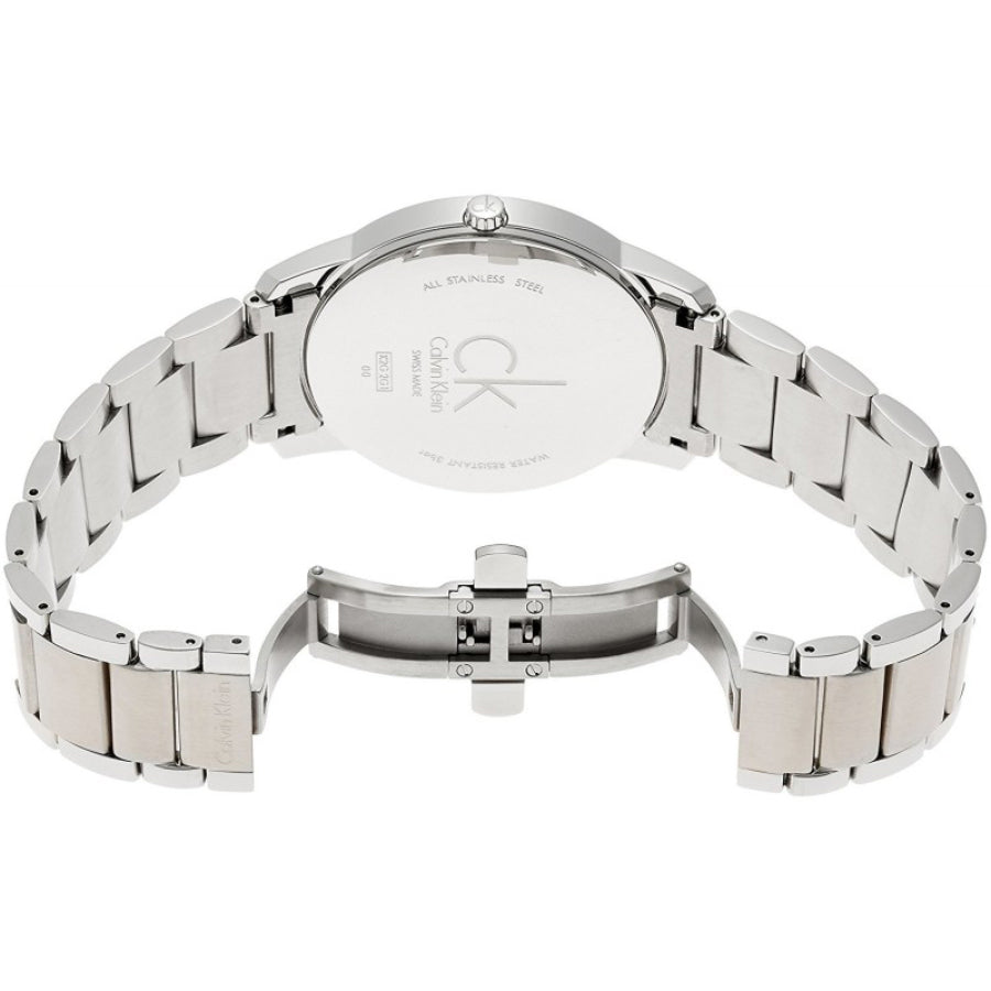  Shop Authentic Calvin Klein City Chronograph Black Dial Silver Steel Strap Watch for Men - K2G2G14Y - Luxxuri