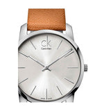  Shop Authentic Calvin Klein City Quartz White Dial Light Brown Leather Strap Watch For Men - K2G21138 - Luxxuri
