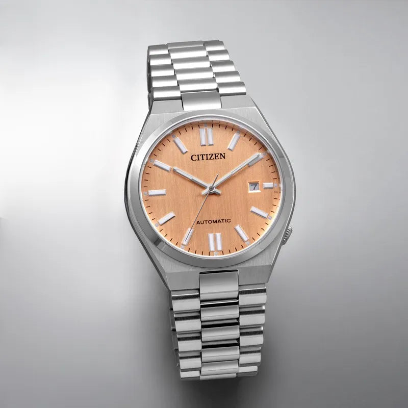  Shop Authentic Citizen Tsuyosa Automatic Salmon Orange Dial Silver Steel Strap Watch For Men - NJ0159-86Z - Luxxuri
