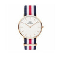  Shop Authentic Daniel Wellington Classic Canterbury White Dial Two Tone Nylon Strap Watch For Men - DW00100002 - Luxxuri