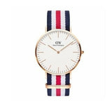  Shop Authentic Daniel Wellington Classic Canterbury White Dial Two Tone Nylon Strap Watch For Men - DW00100002 - Luxxuri