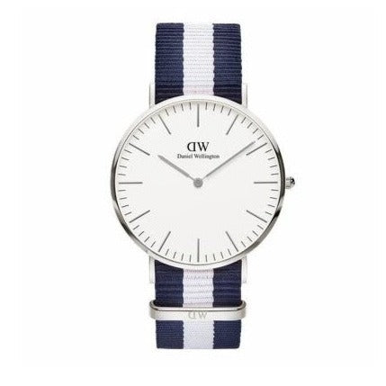  Shop Authentic Daniel Wellington Classic Glasgow White Dial Two Tone NATO Strap Watch For Men - DW00100018 - Luxxuri