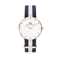  Shop Authentic Daniel Wellington Classy Glasgow White Dial Two Tone Nylon Strap Watch For Women - DW00100078 - Luxxuri
