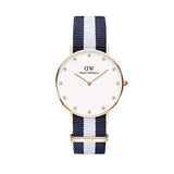  Shop Authentic Daniel Wellington Classy Glasgow White Dial Two Tone Nylon Strap Watch For Women - DW00100078 - Luxxuri