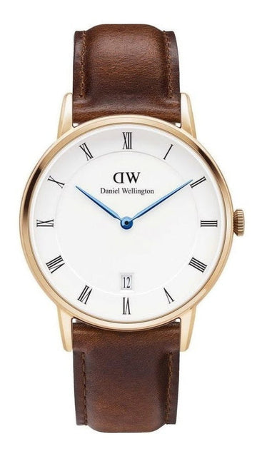  Shop Authentic Daniel Wellington Dapper St Mawes White Dial Brown Leather Strap Watch For Women - DW00100091 - Luxxuri