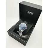  Shop Authentic Hugo Boss Officer Chronograph Blue Dial Silver Steel Strap Watch for Men - 1513615 - Luxxuri