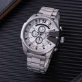  Shop Authentic Diesel Mega Chief Chronograph Silver Dial Silver Steel Strap Watch For Men - DZ4501 - Luxxuri