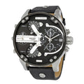  Shop Authentic Diesel Mr Daddy Black Dial Black Leather Strap Watch For Men - DZ7313 - Luxxuri