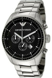  Shop Authentic Emporio Armani Sportivo Chronograph Black Dial Silver Stainless Steel Watch For Men - AR0585 - Luxxuri