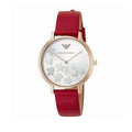  Shop Authentic Emporio Armani Kappa Classic Quartz Silver Dial Red Leather Strap Watch For Women - AR11114 - Luxxuri