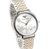  Shop Authentic Emporio Armani Silver Sunray Dial Two Tone Steel Strap Watch For Women - AR11113 - Luxxuri