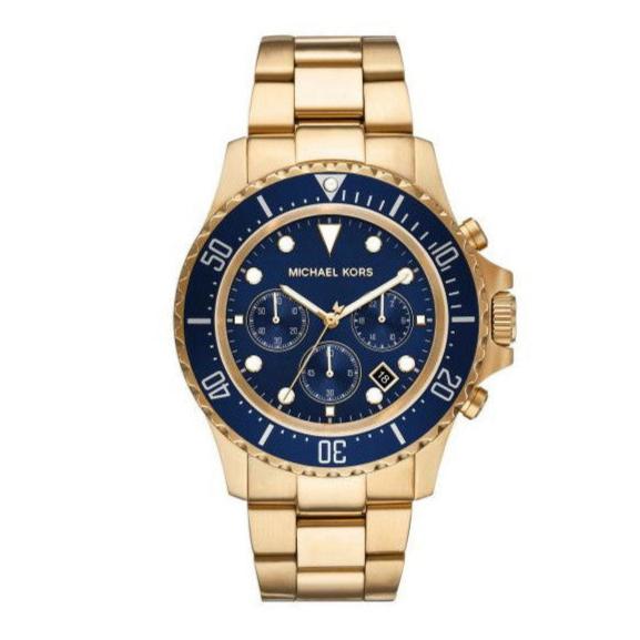  Shop Authentic Michael Kors Everest Chronograph Blue Dial Two Tone Steel Strap Watch For Men - MK8978 - Luxxuri