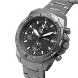  Shop Authentic Fossil Bronson Chronograph Black Dial Grey Steel Strap Watch for Men - FS5852 - Luxxuri