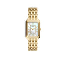 Fossil Raquel Three Hand Mother of Pearl Dial Gold Steel Strap Watch For Women - ES5304