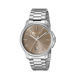  Shop Authentic Gucci G Timeless Quartz Brown Dial Silver Steel Strap Watch for Men - YA126317 - Luxxuri