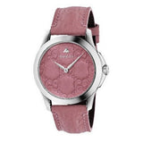  Shop Authentic Gucci G Timeless Quartz Candy Pink Dial Pink Leather Strap Watch For Women - YA1264030 - Luxxuri