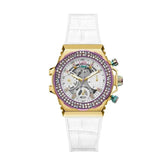  Shop Authentic Guess Fusion Chronograph White Dial White Leather Strap Watch For Women - GW0553L2 - Luxxuri