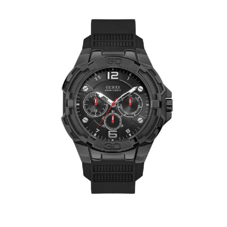  Shop Authentic Guess Genesis Quartz Black Dial Black Silicone Strap Watch For Men - W1254G2 - Luxxuri