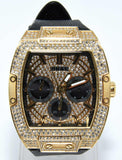  Shop Authentic Guess Phoenix Multifunction Crystals Gold Dial Black Silicone Strap Watch For Men - GW0048G2 - Luxxuri